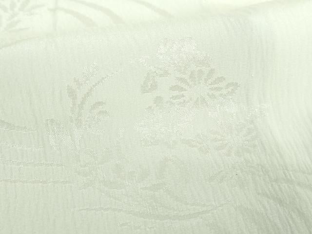 平和屋着物●上質な長襦袢　無双仕立て　流水花丸地紋　生成色　正絹　逸品　DABF7268ps