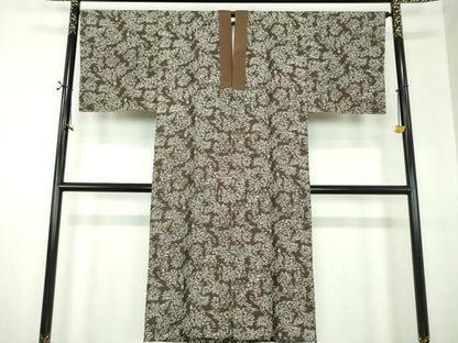 平和屋着物●男性　長襦袢　袷　唐獅子　正絹　逸品　DABF7270ps
