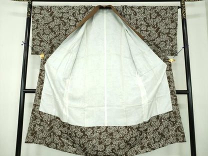 平和屋着物●男性　長襦袢　袷　唐獅子　正絹　逸品　DABF7270ps