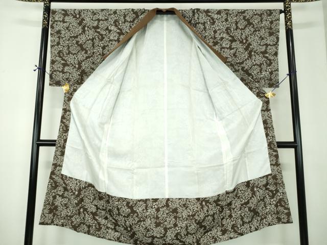 平和屋着物●男性　長襦袢　袷　唐獅子　正絹　逸品　DABF7270ps
