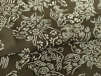 平和屋着物●男性　長襦袢　袷　唐獅子　正絹　逸品　DABF7270ps