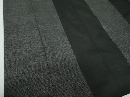 平和屋着物●結城紬　100亀甲　間道　黒地　正絹　逸品　DABF7274ps