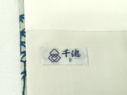 平和屋着物●創業460年・千總　小紋　笹文　正絹　逸品　DABF7276ps