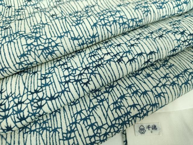 平和屋着物●創業460年・千總　小紋　笹文　正絹　逸品　DABF7276ps