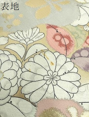 平和屋着物▼六通柄袋帯　辻が花　金銀糸　正絹　逸品　DABF7360ps