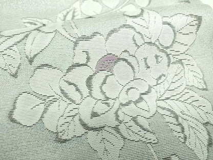 平和屋着物●本場筑前博多織　全通柄袋帯　辻が花　献上　銀糸　はかた匠工房　博多金ラベル　証紙付き　正絹　逸品　DABF7383ps