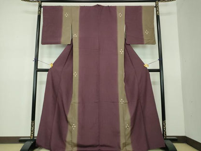 平和屋着物●上質な紬　絞り　花間道　やまと誂製　正絹　逸品　DABF7387ps