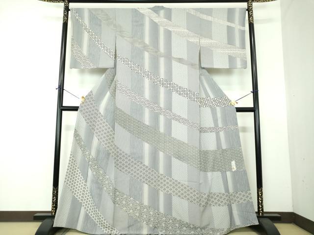 平和屋着物●伝統工芸士　水谷滉　江戸小紋　訪問着　吉祥間道　ますいわ屋扱い　正絹　逸品　DABF7388ps
