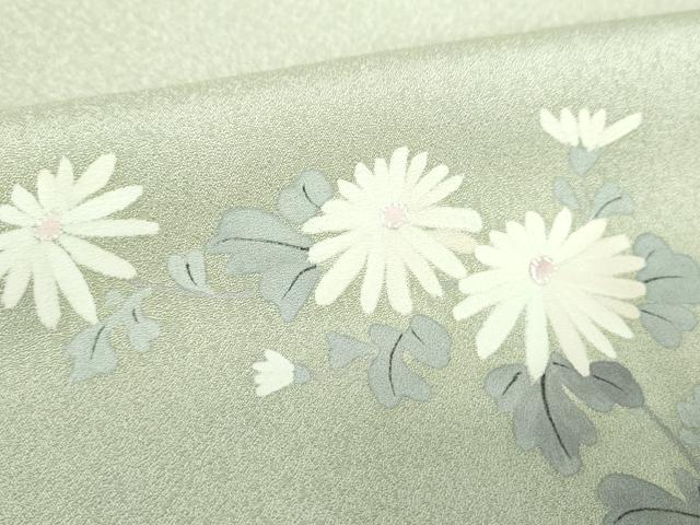 平和屋着物●中国三大刺繍　相良刺繍　訪問着　手描き　菊文　暈し染め　正絹　逸品　DABF7490ps