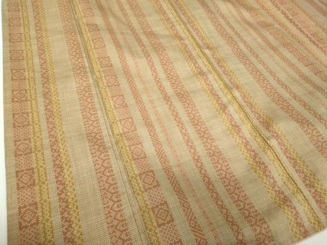 平和屋着物●本場大島紬　7マルキ　変わり間道　正絹　逸品　DABF7497ps