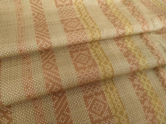 平和屋着物●本場大島紬　7マルキ　変わり間道　正絹　逸品　DABF7497ps