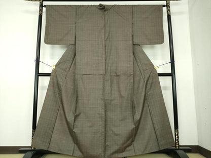平和屋着物●本場大島紬　9マルキ　間道　正絹　逸品　DABF7498ps