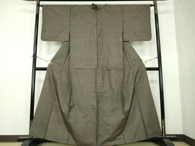 平和屋着物●本場大島紬　9マルキ　間道　正絹　逸品　DABF7498ps
