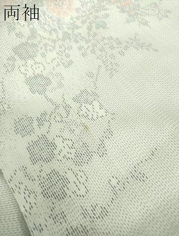 平和屋着物●本場大島紬　白大島　9マルキ　花文箱　正絹　逸品　未使用　DABF7501ps