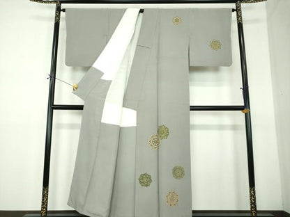 平和屋着物●訪問着　正倉院花文　金彩　正絹　逸品　DABF7502ps