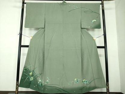 平和屋着物●訪問着　草花文　暈し染め　正絹　逸品　DABF7503ps