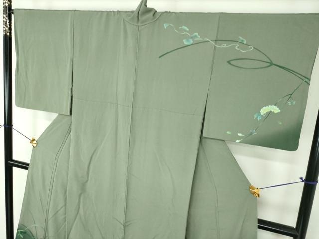 平和屋着物●訪問着　草花文　暈し染め　正絹　逸品　DABF7503ps
