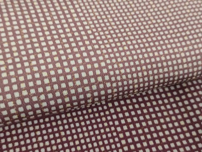 平和屋着物●上質な小紋　市松格子　暈し染め　金彩　正絹　逸品　DABF7504ps