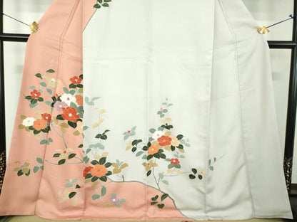 平和屋着物●訪問着　枝花文　金彩　正絹　逸品　DABF7505ps