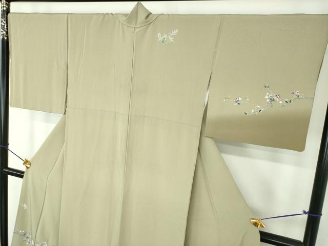 平和屋着物●訪問着　友禅　花鳥文　暈し染め　反端付き　正絹　逸品　DABF7509ps