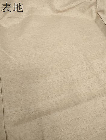 平和屋着物●結城紬　色無地　亜麻色　証紙付き　正絹　逸品　未使用　DABF7511ps