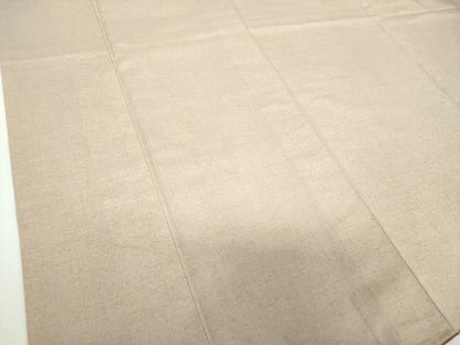 平和屋着物●結城紬　色無地　亜麻色　証紙付き　正絹　逸品　未使用　DABF7511ps