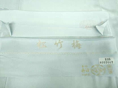 平和屋着物●訪問着　寿光織　松竹梅　金糸　反端付き　正絹　逸品　未使用　DABF7512ps