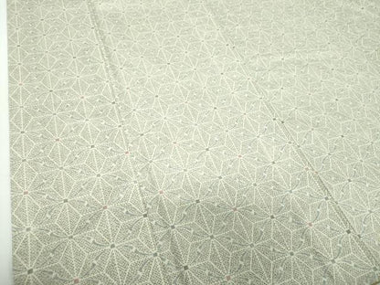 平和屋着物●結城紬　麻の葉文　証紙付き　正絹　逸品　DABF7515ps