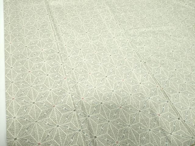 平和屋着物●結城紬　麻の葉文　証紙付き　正絹　逸品　DABF7515ps