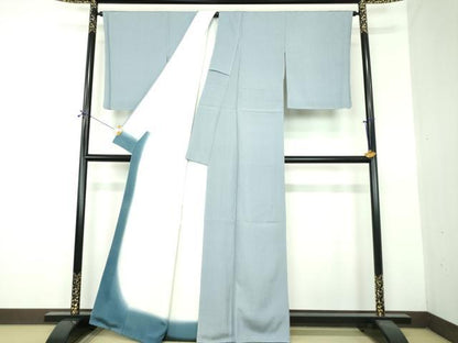 平和屋着物●江戸小紋　間道　反端付き　正絹　逸品　未使用　DABF7517ps