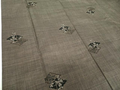 平和屋着物●本場大島紬　7マルキ　花菱　証紙付き　正絹　逸品　DABF7520ps