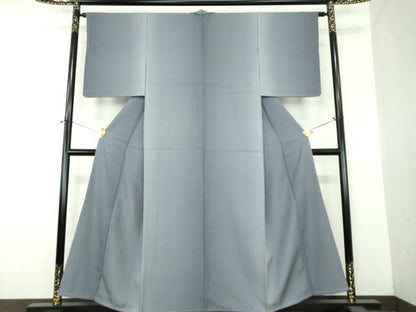 平和屋着物●上質な小紋　格子　正絹　逸品　未使用　DABF7526ps