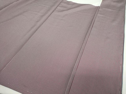 平和屋着物●上質な小紋　格子　正絹　逸品　未使用　DABF7526ps