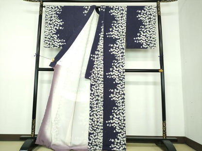 平和屋着物●上質な小紋　辻が花　正絹　逸品　未使用　DABF7527ps