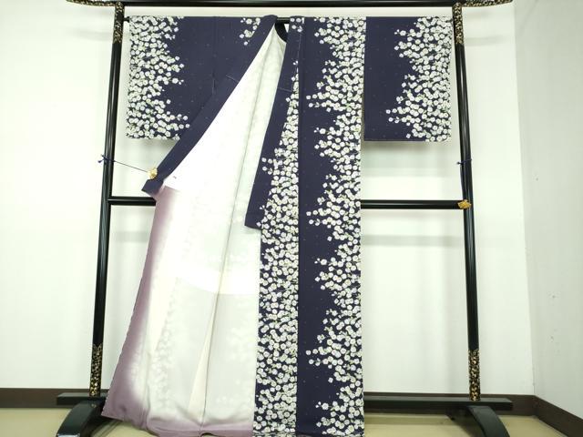 平和屋着物●上質な小紋　辻が花　正絹　逸品　未使用　DABF7527ps