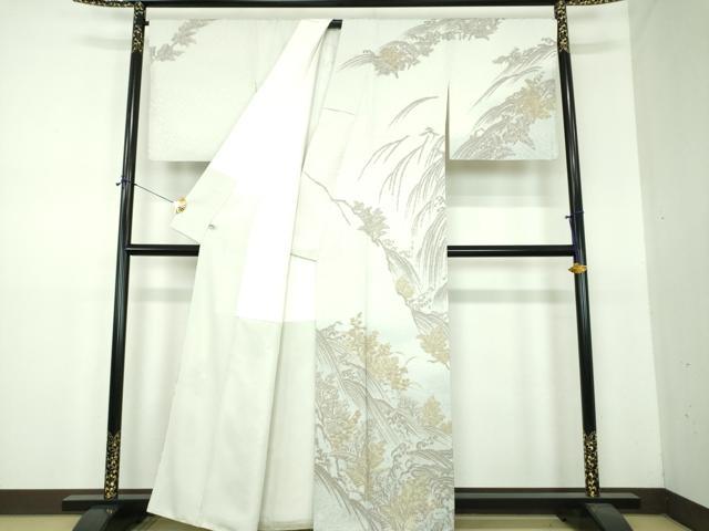 平和屋着物●訪問着　立波花文　滝　暈し染め　正絹　逸品　DABF7528ps