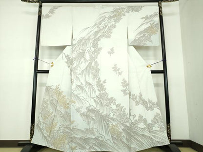 平和屋着物●訪問着　立波花文　滝　暈し染め　正絹　逸品　DABF7528ps
