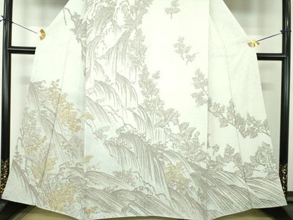 平和屋着物●訪問着　立波花文　滝　暈し染め　正絹　逸品　DABF7528ps
