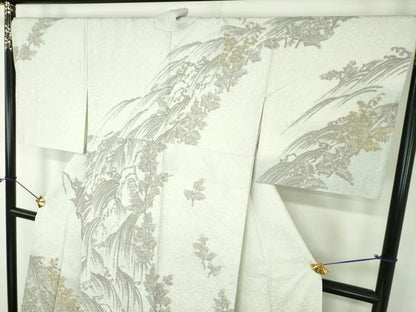 平和屋着物●訪問着　立波花文　滝　暈し染め　正絹　逸品　DABF7528ps