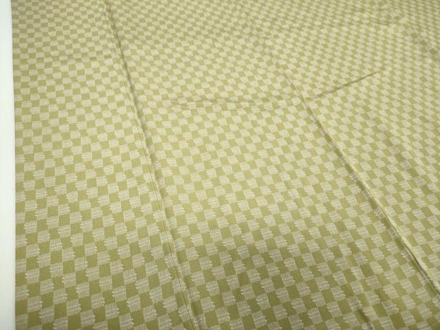 平和屋着物●上質な小紋　市松文様　暈し染め　正絹　逸品　未使用　DABF7531ps