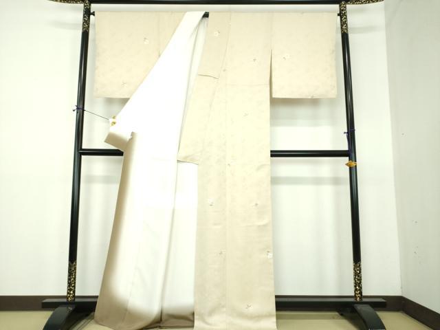 平和屋着物●清次郎　小紋　手描き　草花文　正絹　逸品　DABF7534ps