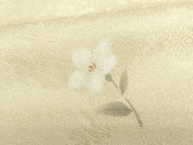 平和屋着物●清次郎　小紋　手描き　草花文　正絹　逸品　DABF7534ps
