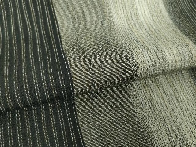 平和屋着物●本塩沢　変わり間道　正絹　逸品　DABF7537ps
