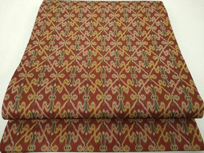 平和屋着物●龍村美術織物　九寸開き名古屋帯　太子間道　正絹　逸品　未使用　DABF7562ps