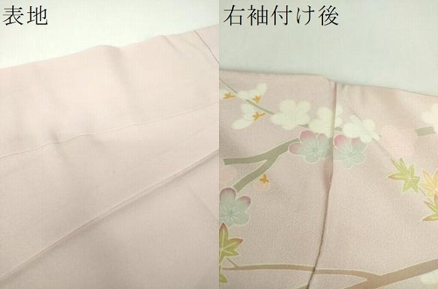 平和屋着物●訪問着　友禅　作家物　花鳥文　暈し染め　正絹　逸品　DABF7708ps