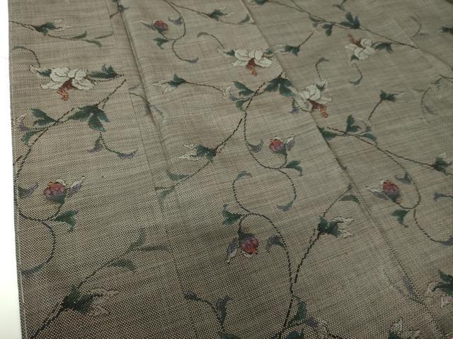 平和屋着物●本場大島紬　9マルキ　花唐草文　正絹　逸品　未使用　DABF7713ps