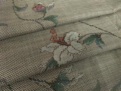 平和屋着物●本場大島紬　9マルキ　花唐草文　正絹　逸品　未使用　DABF7713ps