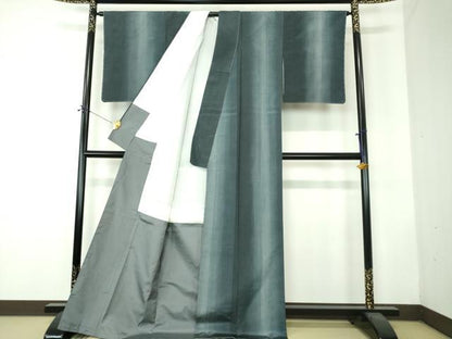 平和屋着物●上質な紬　霞間道　正絹　逸品　未使用　DABF7717ps