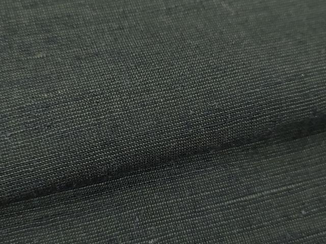 平和屋着物●男性　紬　色無地　黒地　正絹　逸品　未使用　DABF7720ps