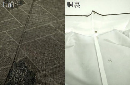 平和屋着物●本場大島紬　9マルキ　花菱文　正絹　逸品　DABF7722ps